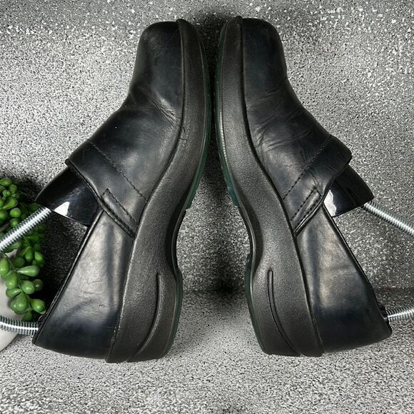 Sanita Professional Danish Clogs Shoes Black Leather - Picture 5 of 8
